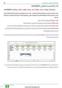 دالة البحث الأفقي HLOOKUP