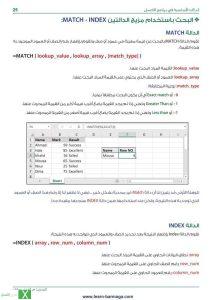 دالة البحث MATCH و INDEX