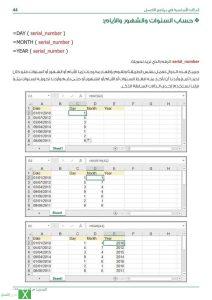 دوال حساب السنوات والشهور والايام