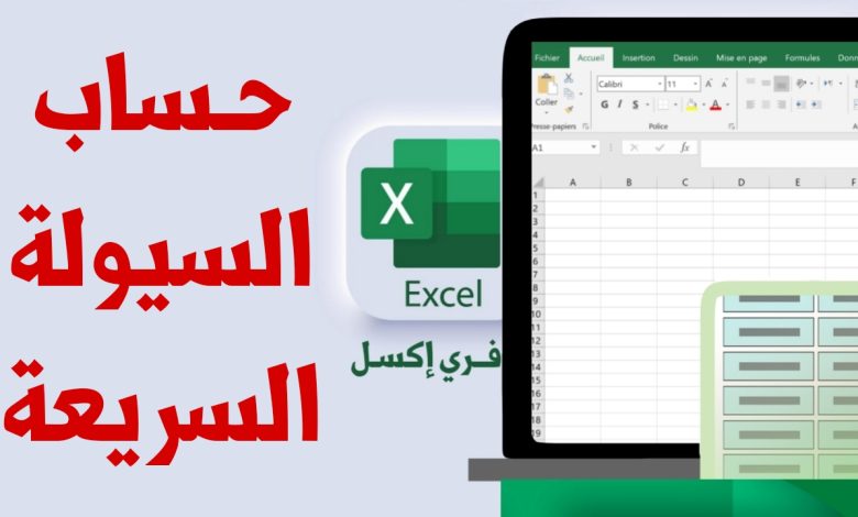 نموذج حساب السيولة السريعة مصغرة